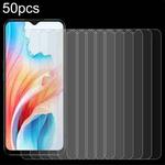 For OPPO A2m 50pcs 0.26mm 9H 2.5D Tempered Glass Film
