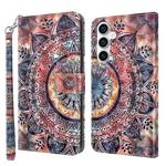 For Samsung Galaxy S23 FE 5G 3D Painted Leather Phone Case(Colorful Mandala)