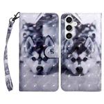 For Samsung Galaxy S23 FE 5G 3D Painted Leather Phone Case(Husky)