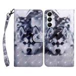 For Samsung Galaxy A15 3D Painted Leather Phone Case(Husky)