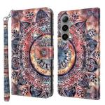 For Samsung Galaxy S24+ 5G 3D Painted Leather Phone Case(Colorful Mandala)