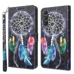 For Samsung Galaxy A55 5G 3D Painted Leather Phone Case(Colorful Dreamcatcher)