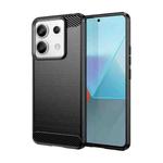 For Xiaomi Redmi Note 13 Pro 5G Brushed Texture Carbon Fiber TPU Phone Case(Black)