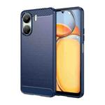 For Xiaomi Poco C65 Brushed Texture Carbon Fiber TPU Phone Case(Blue)