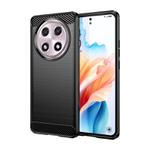 For OPPO A2 Pro Brushed Texture Carbon Fiber TPU Phone Case(Black)