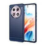 For OPPO A2 Pro Brushed Texture Carbon Fiber TPU Phone Case(Blue)