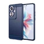 For OPPO F25 Pro 5G Carbon Fiber Brushed Texture TPU Phone Case(Blue)