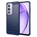 For OPPO A3 Pro India Carbon Fiber Brushed Texture TPU Phone Case(Blue)