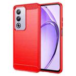 For OPPO A3 Energy Brushed Texture Carbon Fiber TPU Phone Case(Red)