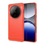 For OPPO Find X8 Pro Carbon Fiber Brushed Texture TPU Phone Case(Red)
