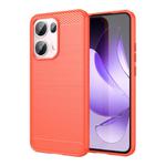 For OPPO Reno13 Pro Global Carbon Fiber Brushed Texture TPU Phone Case(Red)