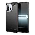 For OnePlus 13T Carbon Fiber Brushed Texture TPU Phone Case(Black)