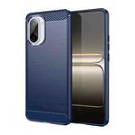 For OnePlus Ace 5 Racing Carbon Fiber Brushed Texture TPU Phone Case(Blue)