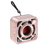 T&G DW12 Portable Mini Wireless Bluetooth Speaker Transparent Subwoofer Support TF Card(Pink)