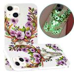 For iPhone 15 Plus Electroplating Soft TPU Phone Case(Flower Deer)
