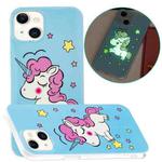 For iPhone 15 Electroplating Soft TPU Phone Case(Star Unicorn)