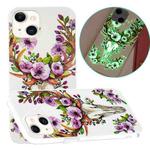 For iPhone 15 Electroplating Soft TPU Phone Case(Flower Deer)