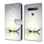 For LG K51S Crystal 3D Shockproof Protective Leather Phone Case(Light Lotus)