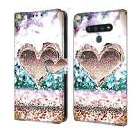 For LG Stylo 6 / K71 Crystal 3D Shockproof Protective Leather Phone Case(Pink Diamond Heart)