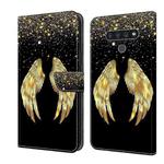 For LG Stylo 6 / K71 Crystal 3D Shockproof Protective Leather Phone Case(Golden Wings)