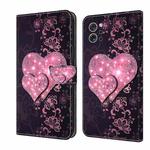 For LG Q92 5G Crystal 3D Shockproof Protective Leather Phone Case(Lace Love)