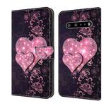For LG V60 ThinQ 5G Crystal 3D Shockproof Protective Leather Phone Case(Lace Love)