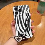 For iPhone 11 Pro Max Frosted Bracelet TPU Phone Case(Zebra Texture)