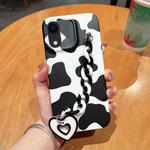 For iPhone XR Frosted Bracelet TPU Phone Case(Milk Cow Texture)