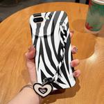 For iPhone 8 Plus / 7 Plus Frosted Bracelet TPU Phone Case(Zebra Texture)