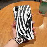 For iPhone SE 2022 / 2020 / 8 / 7 Frosted Bracelet TPU Phone Case(Zebra Texture)