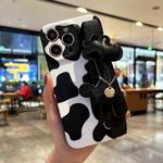 For iPhone 12 Pro Frosted Wrist Band TPU Phone Case(Milk Cow Texture)