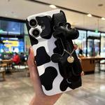 For iPhone 11 Frosted Wrist Band TPU Phone Case(Milk Cow Texture)