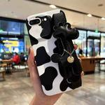 For iPhone 8 Plus / 7 Plus Frosted Wrist Band TPU Phone Case(Milk Cow Texture)