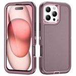 For iPhone 16 Pro Max Life Waterproof Rugged Phone Case(Purple + Pink)