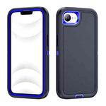 For iPhone 16e Life Waterproof Rugged Phone Case(Dark Blue + Royal Blue)