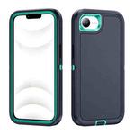 For iPhone 16e Life Waterproof Rugged Phone Case(Dark Blue + Light Blue)