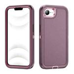 For iPhone 16e Life Waterproof Rugged Phone Case(Purple + Pink)