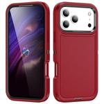 For iPhone 17 Pro Life Waterproof Rugged Phone Case(Red + Black)