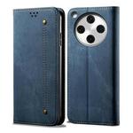 For OPPO Find X8 Pro Denim Texture Casual Style Horizontal Flip Leather Case(Blue)