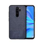 For Xiaomi Redmi 9 Shockproof Splicing PU + Cloth Texture PC + TPU Protective Case(Blue)