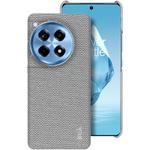 For OnePlus Ace 3 / 12R imak Ruiyi Series Cloth Texture PU + PC Phone Case(Light Grey)