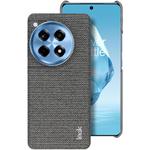 For OnePlus Ace 3 / 12R imak Ruiyi Series Cloth Texture PU + PC Phone Case(Dark Grey)