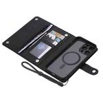 For iPhone 14 Pro Max ViLi GHB Series MagSafe Magnetic Zipper Leather Phone Case(Black)