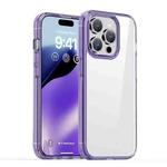 For iPhone 15 Pro Max iPAKY Hanguang Series Transparent TPU+PC Phone Case(Transparent Purple)