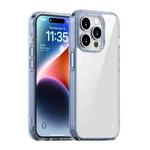 For iPhone 15 Pro Max iPAKY Aurora Series Shockproof PC + TPU Protective Phone Case(Transparent Blue)