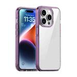 For iPhone 15 Pro Max iPAKY Aurora Series Shockproof PC + TPU Protective Phone Case(Transparent Purple)