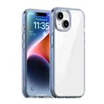 For iPhone 15 Plus iPAKY Aurora Series Shockproof PC + TPU Protective Phone Case(Transparent Blue)