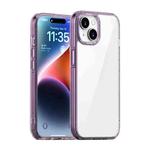 For iPhone 15 Plus iPAKY Aurora Series Shockproof PC + TPU Protective Phone Case(Transparent Purple)