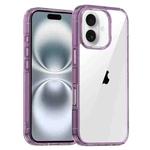 For iPhone 16 iPAKY Aurora Series Shockproof PC + TPU Protective Phone Case(Transparent Purple)