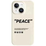 For iPhone 14 Plus Painted Pattern Skin-friendly PC Phone Case(Beige World Peace)